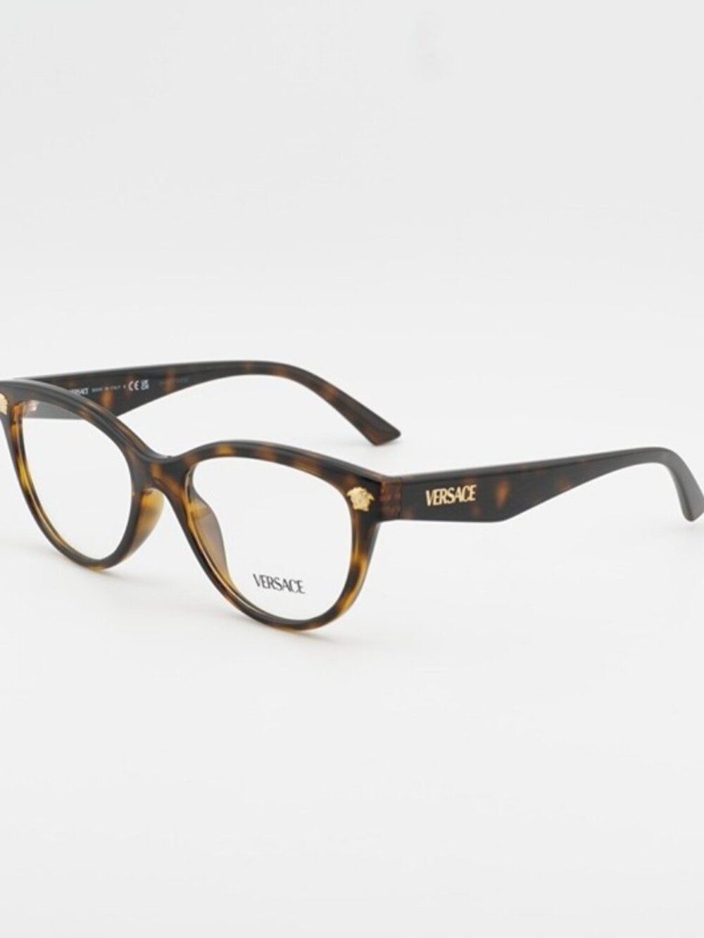 Versace VE3365U 108 Eyeglasses Havana 52mm Cat Eye Frame
